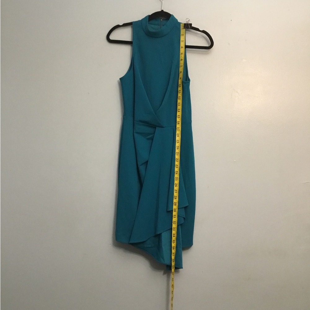 Trina Turk Asymmetrical Teal Dress